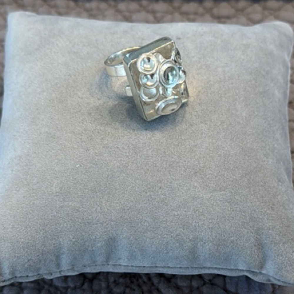 COPY - Bague en argent 925 en forme de jardinière.